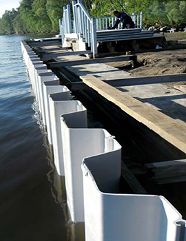 Берегоукрепление сваями в Саратове